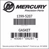 1399-5207, Mercury/Quicksilver, Gasket