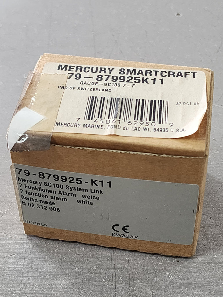 79-879925K11, Mercury Smartcraft gauge, 7 Function Alarm- White