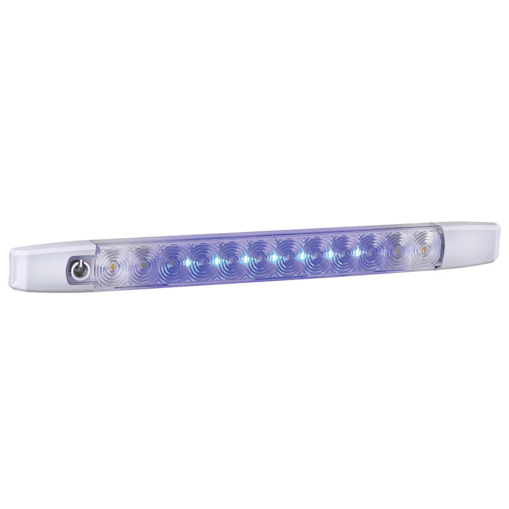 87538WBBL, Narva, L.E.D 285mm Strip Lamp, Blue/White
