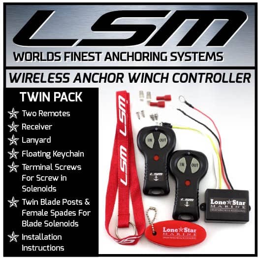 Lone Star GX Series Wireless TWIN Remote Anchor Winch Controller kit