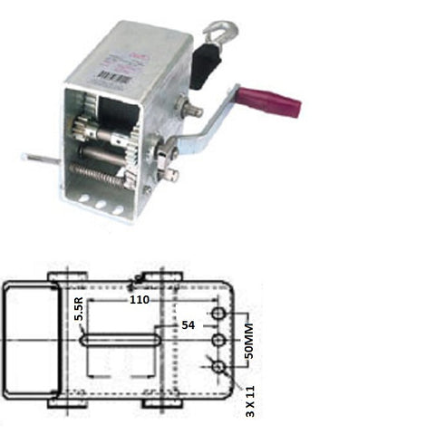 WPM1000W, - Premuim Marine Winch, 10:1 5:1 1:1 With Webbing - 7.5M