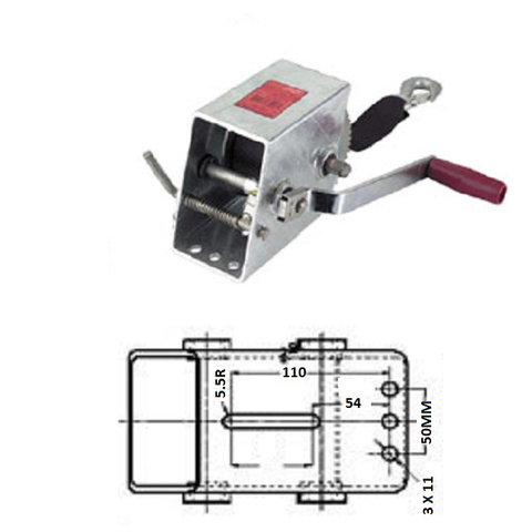 ALKO WPM700W - Premium Marine Winch 5:1 1:1 With Webbing - 700 KG