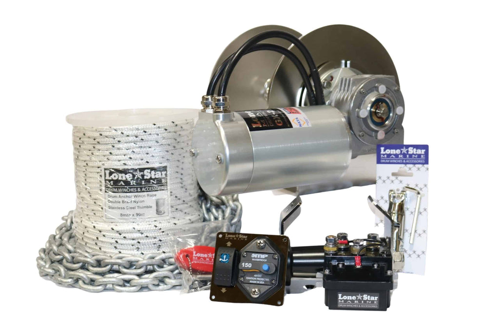 LoneStar GX-2 8mm Combo Anchor Winch