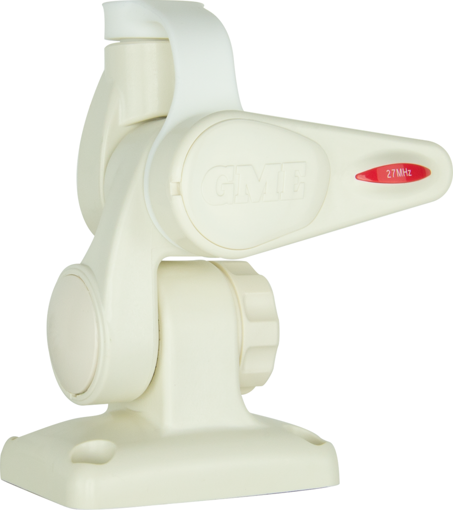 GME ABL012 Double Swivel Rectangular Antenna Base - Suit AW36XX Whips - WHITE