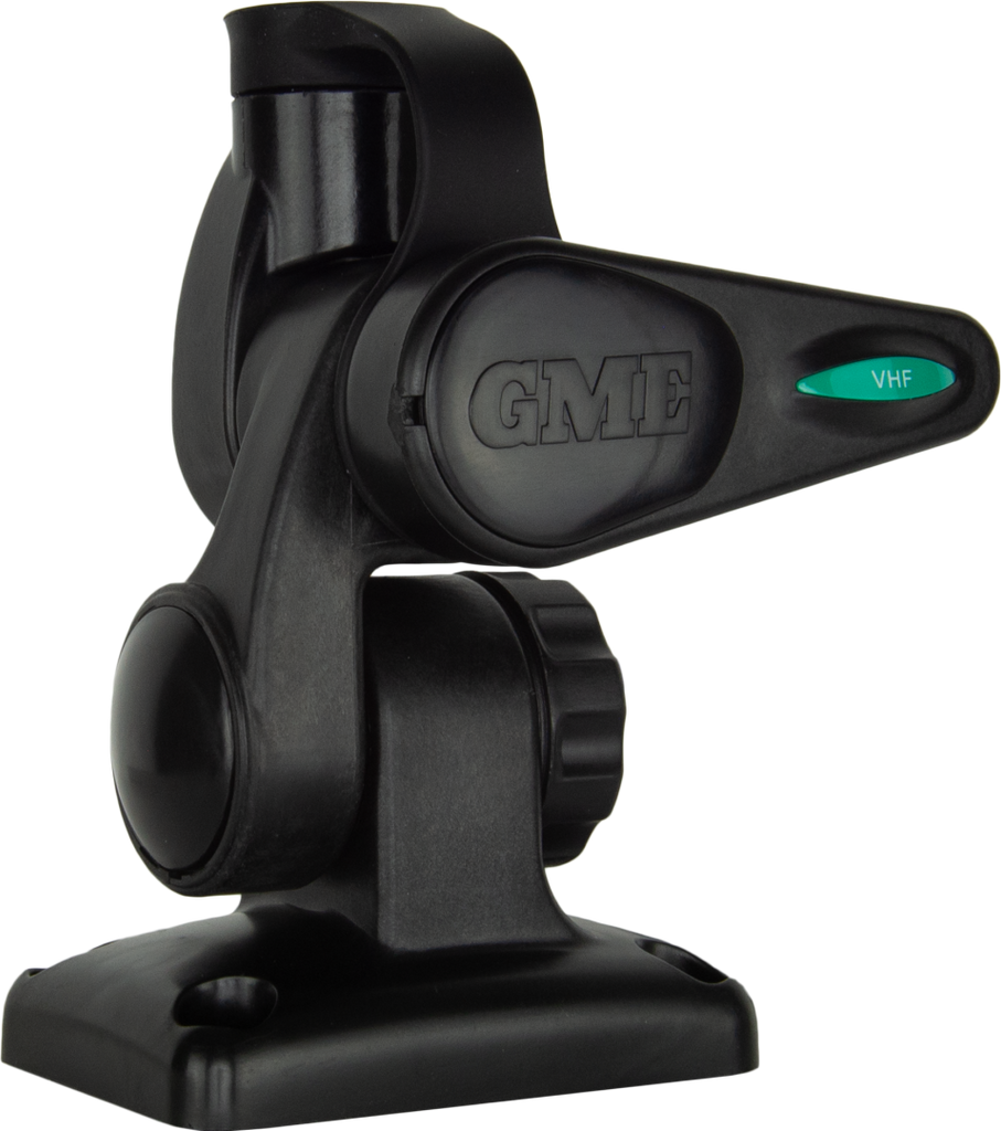 GME ABL012B Double Swivel Rectangular Antenna Base - Suit AW36XX Whips - BLACK