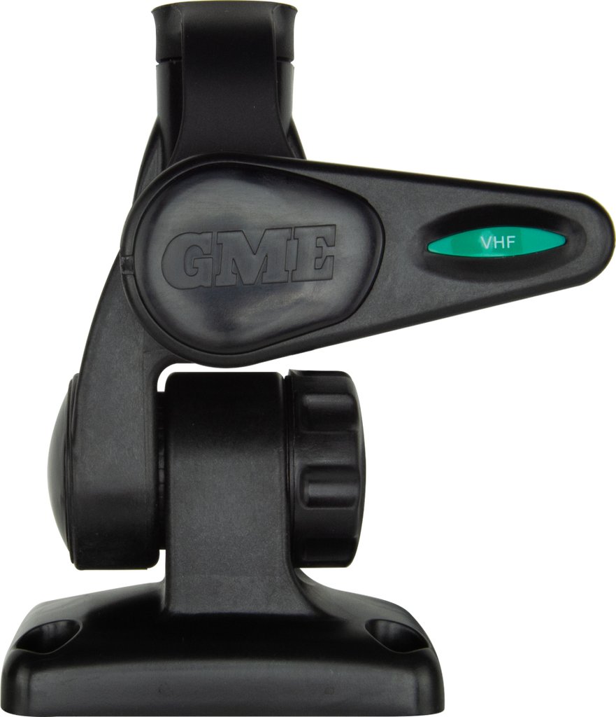 GME ABL012B Double Swivel Rectangular Antenna Base - Suit AW36XX Whips - BLACK