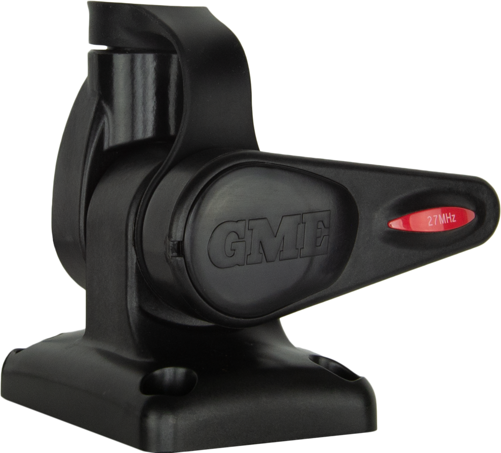 GME ABL013B Single Swivel Rectangular Antenna Base - Suit AW36XX Whips - BLACK