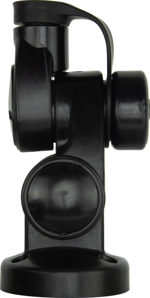 GME ABL014B Double Swivel Round Antenna Base - Suit AW36XX Whips - BLACK