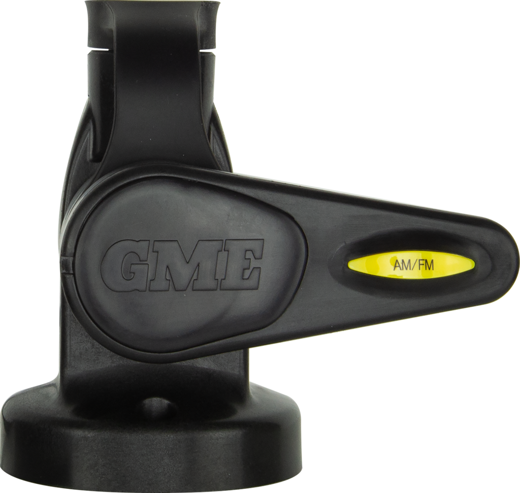 GME ABL015B Single Swivel Round Antenna Base - Suit AW36XX Whips - BLACK