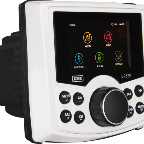 GME GR350BTW Bluetooth AM/FM Stereo - White