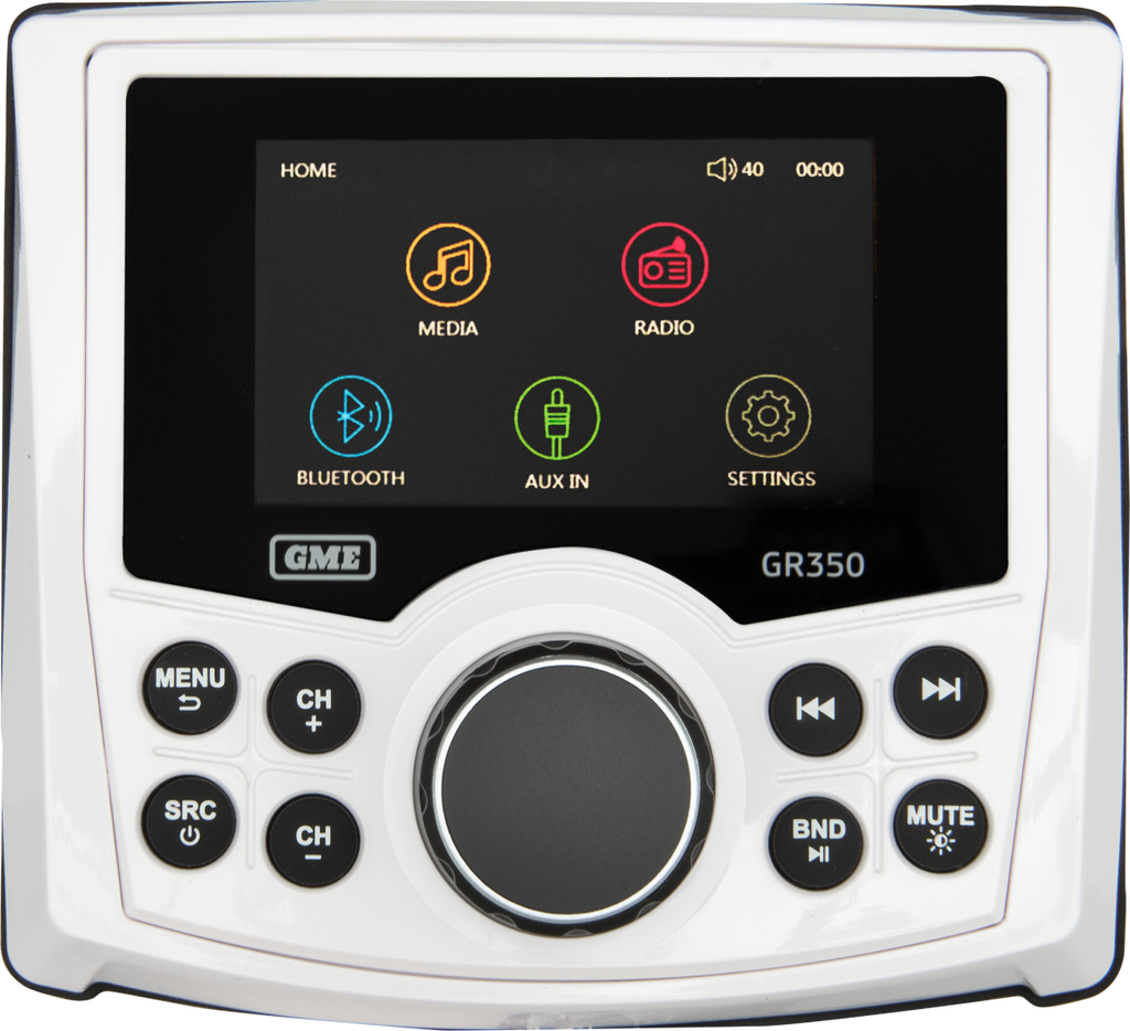 GME GR350BTW Bluetooth AM/FM Stereo - White