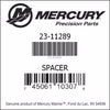 23-11289, Mercury, Spacer