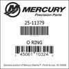 25-11379, Mercury/Quicksilver, O-RING