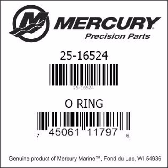 25-16524, Mercury/Quicksilver, O-RING, Fuel Connector