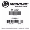 24-16924, Mercury/Quicksilver, Spring