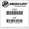 17027, Mercury/Quicksilver, Cap