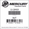 11-26419, Mercury/Quicksilver, Nut