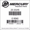 25-33145, Mercury, O-Ring