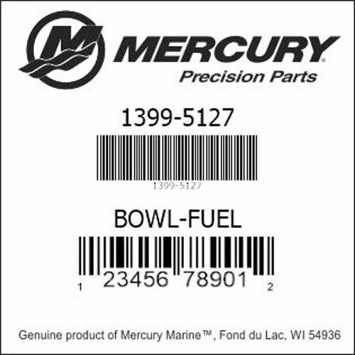 1399-5127, Mercury/Quicksilver, Float Bowl