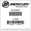 54-54457, Mercury/Quicksilver, J Clip