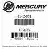 25-55801, Mercury/Quicksilver, O-RING