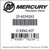 25-60342A 3, Mercury/Quicksilver, O-Ring Kit