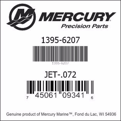 1395-6207, Mercury/Quicksilver, Jet-.072