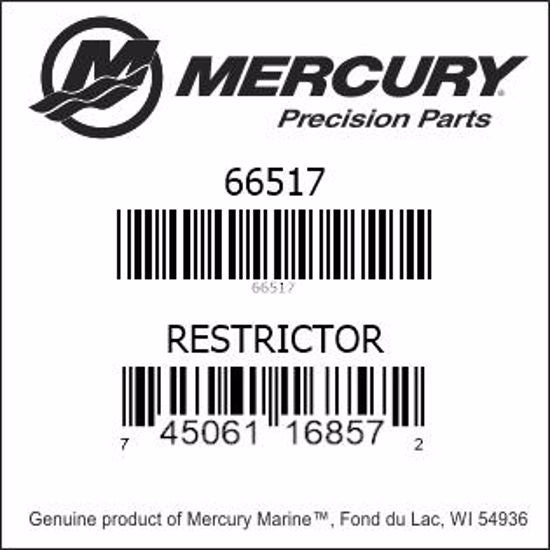 66517, Mercury/Quicksilver, Restrictor