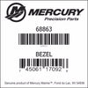 68863, Mercury/Quicksilver, Bezel