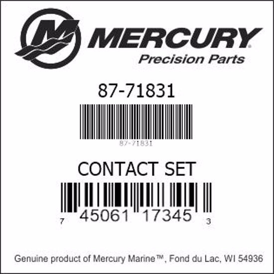 87-71831, Mercury/Quicksilver, Contact Set