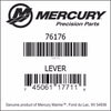 76176, Mercury/Quicksilver, Lever, Front Cover