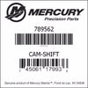 78956 2, Mercury/Quicksilver, Cam - Shaft