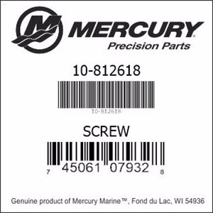 10-812618, Mercury/Quicksilver, Screw