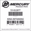 53-812877, Mercury/Quicksilver, Ring-Retaining