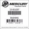 23-821207, Mercury, Bushing
