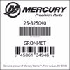 25-825040, Mercury/Quicksilver, Grommet