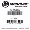 25-825057 2, Mercury/Quicksilver, O-Ring