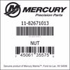 11-826710 13, Mercury/Quicksilver, Nut