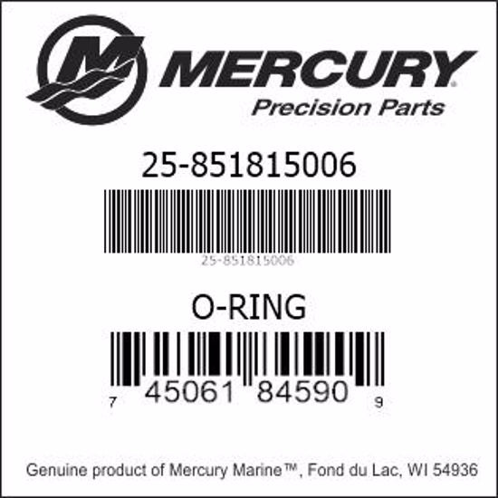 25-851815006, Mercury/Quicksilver, O-Ring