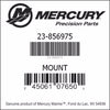 23-856975, Mercury/Quicksilver, Mount