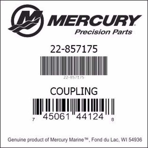 22-857175, Mercury, Coupling