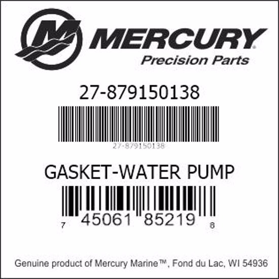 27-879150138, Mercury/Quicksilver, Gasket-Water Pump