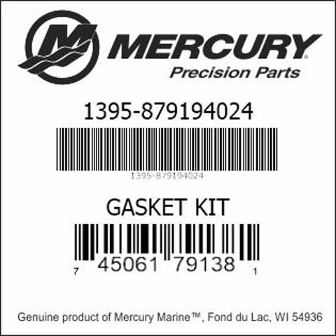 1395-879194024, Mercury/Quicksilver, Gasket Kit-Carb