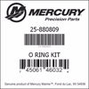 25-880809,Mercury/Quicksilver, O-Ring Kit