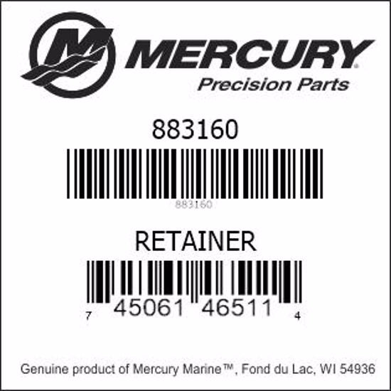 883160, Mercury/Quicksilver, Retainer