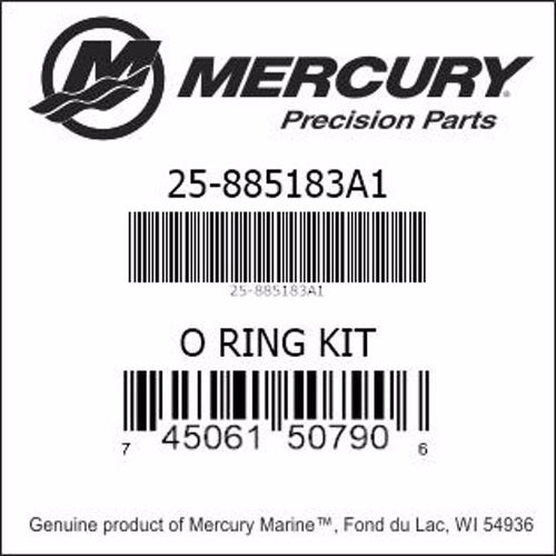 25-885183A 1, Mercury/Quicksilver, O-Ring Kit