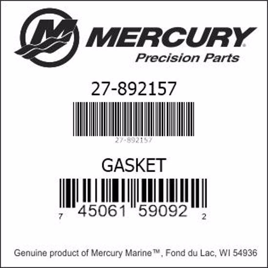 27-892157, Mercury/Quicksilver, Gasket-Exhaust Manifold Cover