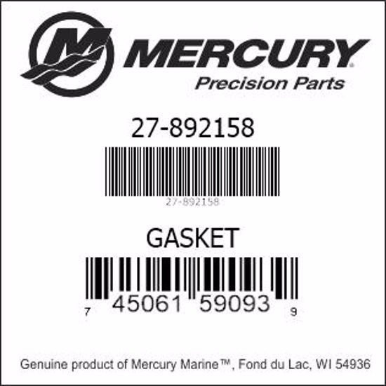 27-892158, Mercury/Quicksilver, Gasket-Exhaust Manifold