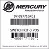 87-897716K01, Mercury, Switch Kit - 3 Position