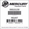 898101158, Mercury/Quicksilver, Mount